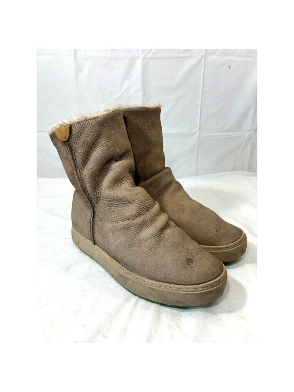 Santorisan Meraki Jockey Tan Leather Shearling Style Boots Women's Size 6-6.5US